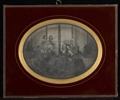 Ritratto di gruppo di otto membri del circolo Eynard-Lullins da Jean Gabriel Eynard